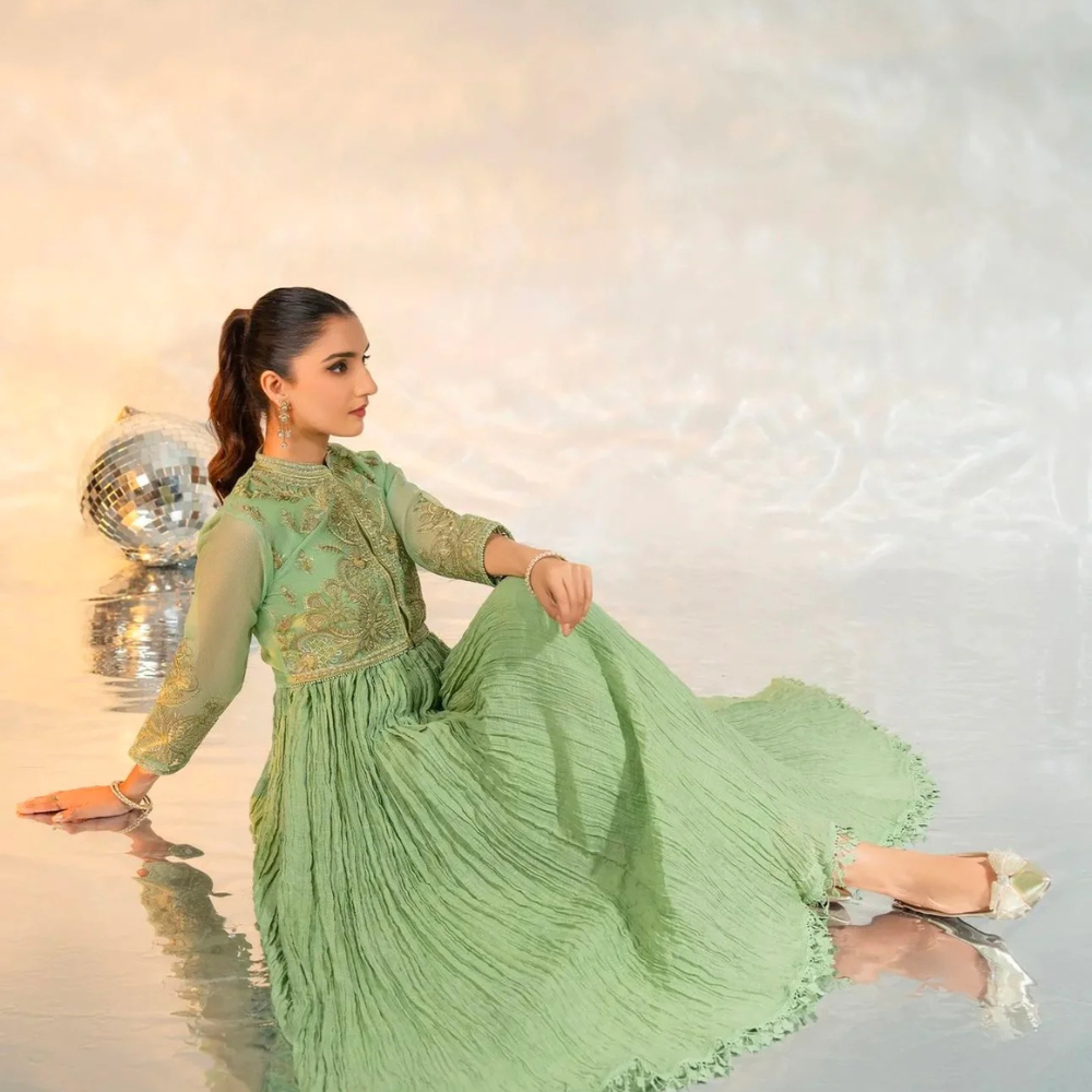 Stunning Green Anarkali Dress β Timeless Elegance & Grace