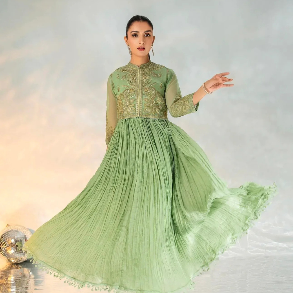 Stunning Green Anarkali Dress β Timeless Elegance & Grace