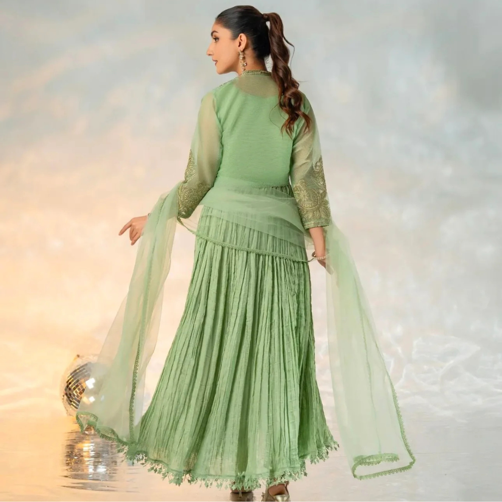 Stunning Green Anarkali Dress β Timeless Elegance & Grace