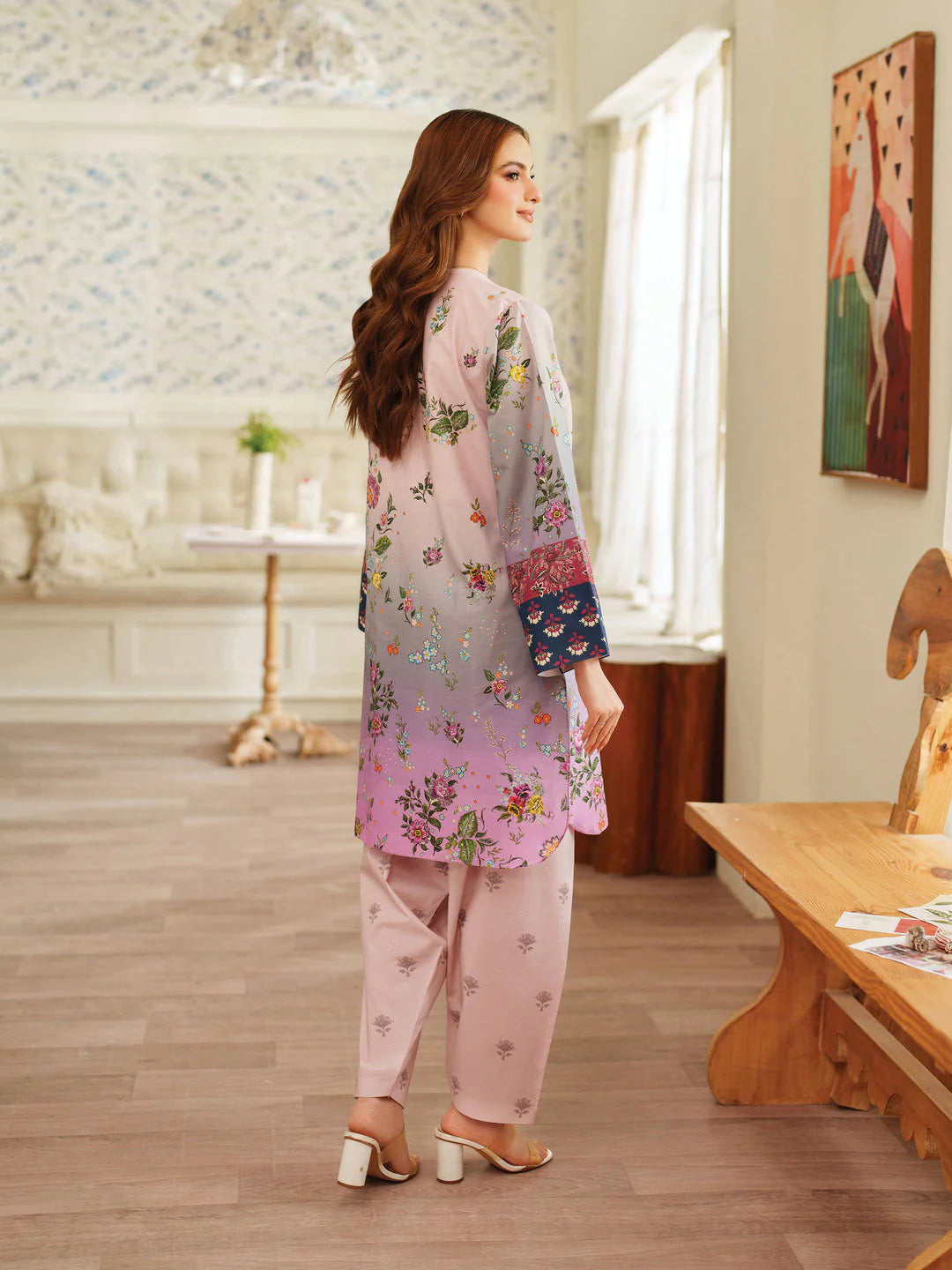 Rose Berry – Digital Printed Co-Ord Set (Stitched) AD