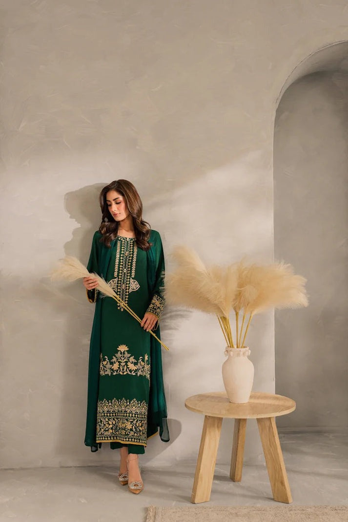 Elegant Premium Linen 3-Piece Embroidered Suit