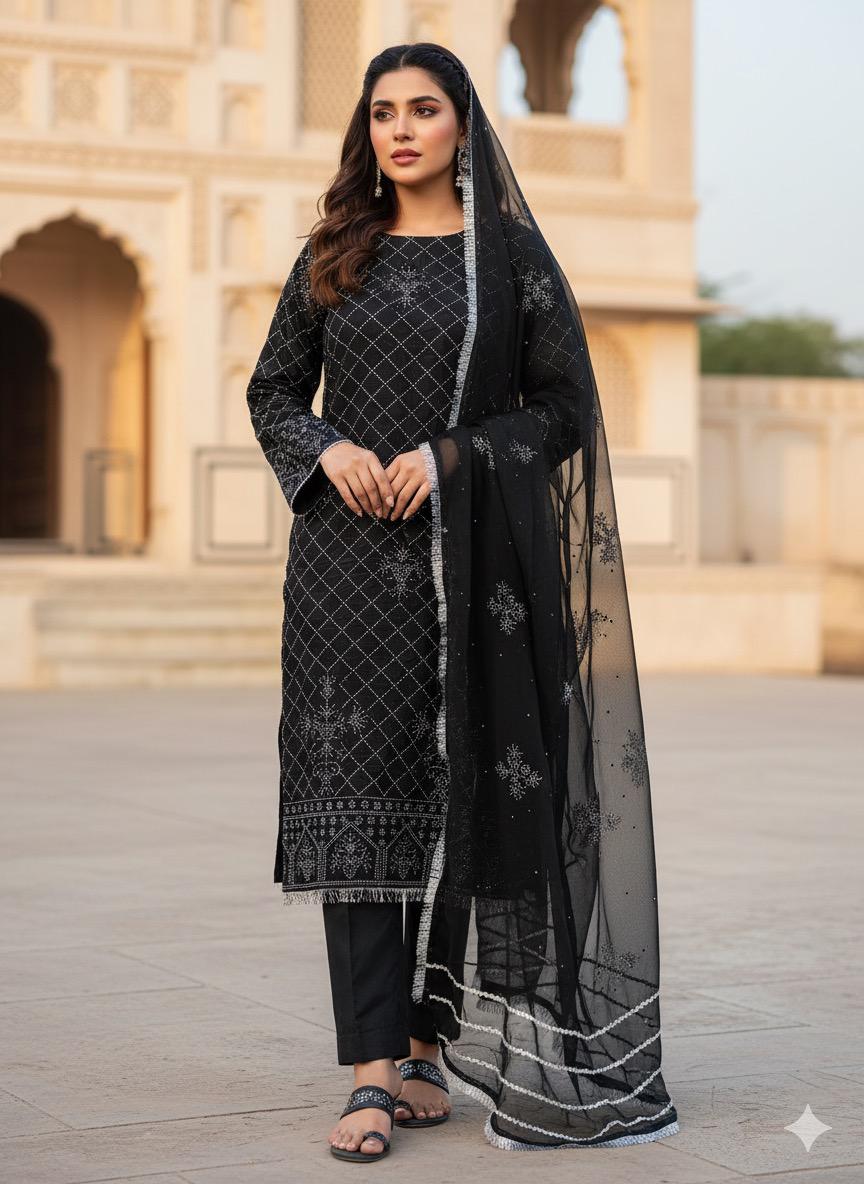 Red Suit and Black Suit for women elegant Noir and Ruby Ensemble SS