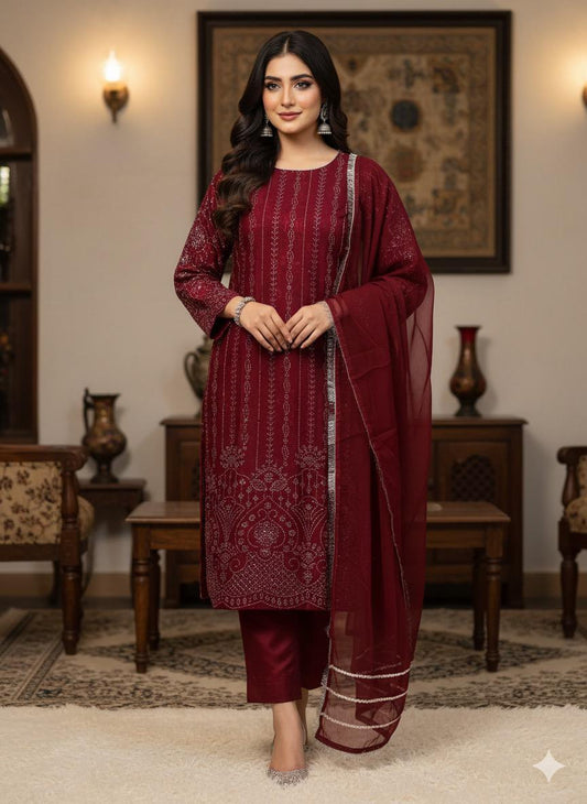 Red Suit and Black Suit for women elegant Noir and Ruby Ensemble SS